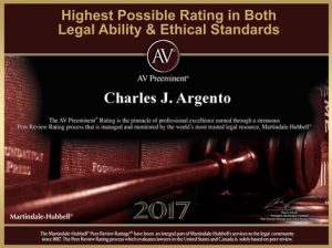 AV Preeminent Award Charles J. Argento 2017